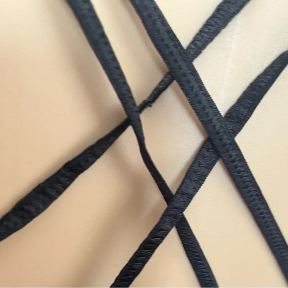 LINEA Donatella lace dark purple lingerie adjustable spaghetti strap bow Women M - Picture 10 of 15